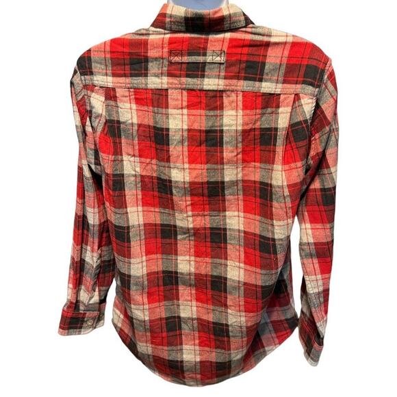 Duluth Red Plaid Flannel Button Down Shirt Size M - Picture 3 of 5